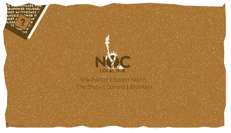 NYC Local Hub homepage, screenprint treatment