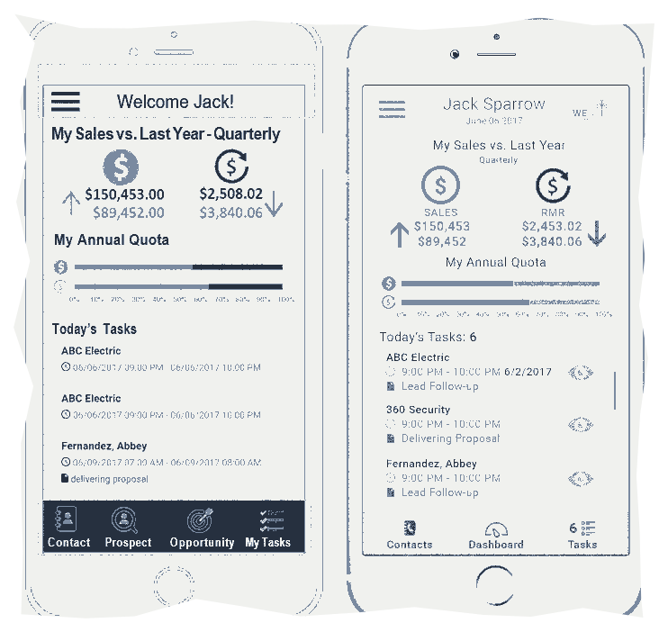 WeSuite app UI screens, screenprint treatment